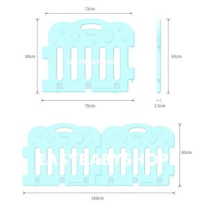 CARAZ Fence + Playmat (7+1) 8塊圍欄連地墊組合 (140x140cm地墊)