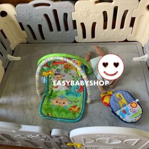 EDUPLAY Fence + Playmat 灰白色圍欄連4接地墊組合 (120x160cm地墊)