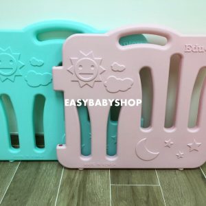 EDUPLAY Fence + Playmat 灰白色圍欄連4接地墊組合 (120x160cm地墊)