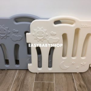 EDUPLAY Fence + Playmat 灰白色圍欄連4接地墊組合 (120x160cm地墊)
