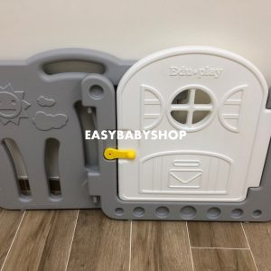 EDUPLAY Fence + Playmat 灰白色圍欄連4接地墊組合 (120x160cm地墊)