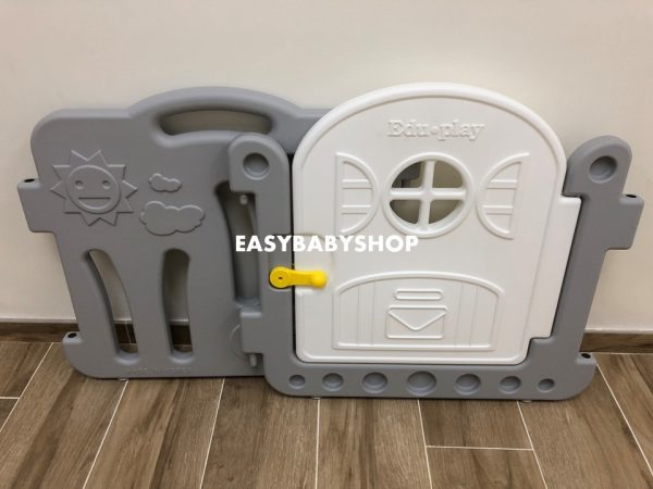 EDUPLAY Fence + Playmat 灰白色圍欄連4接地墊組合 (120x160cm地墊)