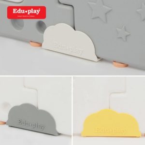 EDUPLAY Fence + Playmat 灰白色圍欄連4接地墊組合 (120x160cm地墊)