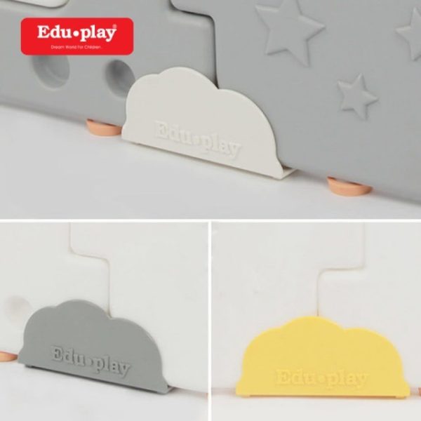 EDUPLAY Fence + Playmat 灰白色圍欄連4接地墊組合 (120x160cm地墊)
