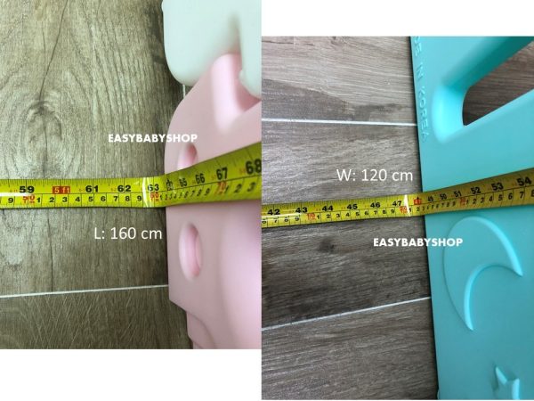 EDUPLAY Fence + Playmat 灰白色圍欄連4接地墊組合 (120x160cm地墊)