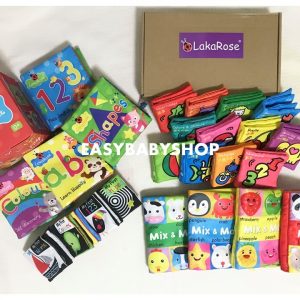 LakaRose布書套裝 - Mix & Match 動物拼拼臉嬰兒布書