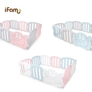 iFam 簡約風圍欄 First Baby Room + Playmat (9+1) 10塊圍欄連地墊組合 (200X140cm地墊)