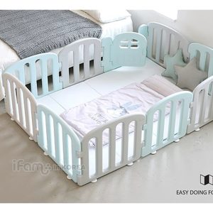 iFam 簡約風圍欄 First Baby Room (9+1) 10塊淨圍欄 (適合200X140cm地墊)