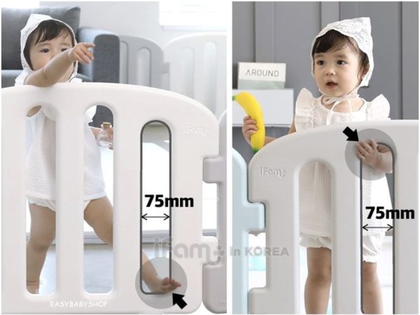 iFam 簡約風圍欄 First Baby Room (9+1) 10塊淨圍欄 (適合200X140cm地墊)