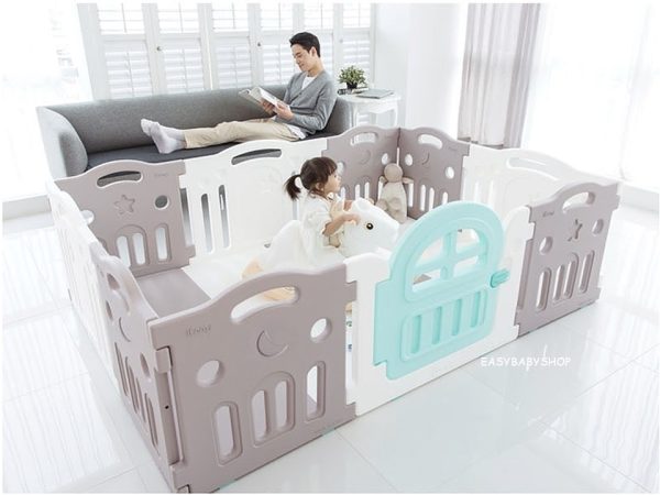 iFam 最高圍欄 Tallest Baby Room + Playmat (9+1) 10塊淨圍欄 (適合200X140cm地墊)