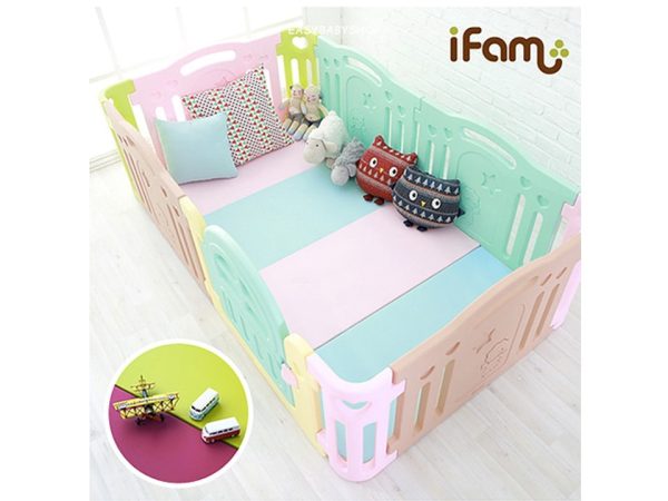 iFam 棉花糖圍欄 Marshmallow Baby Room + Playmat (9+1) 10塊圍欄連地墊組合 (200X115cm地墊)