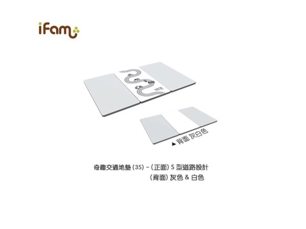 iFam RUUN Mono 3-fold Playmat 交通遊戲地墊