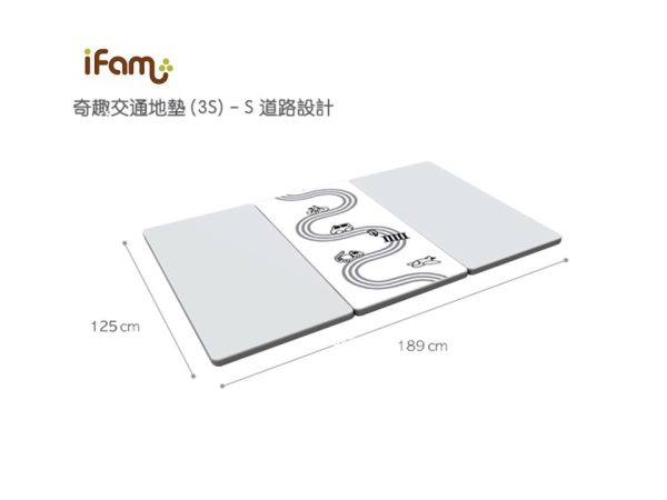 iFam RUUN Mono 3-fold Playmat 交通遊戲地墊