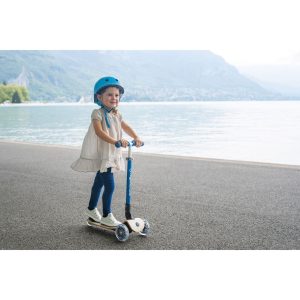 Globber PRIMO 發光車輪摺疊兒童滑板車 環保木踏板 粉紅